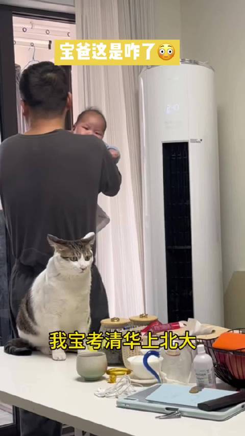 #宝爸激动大叫吓得宝宝撤回一个清华# 爸爸这一嗓子，直接把清华名额给吓跑了😂 宝宝：刚刚啥东西那么大