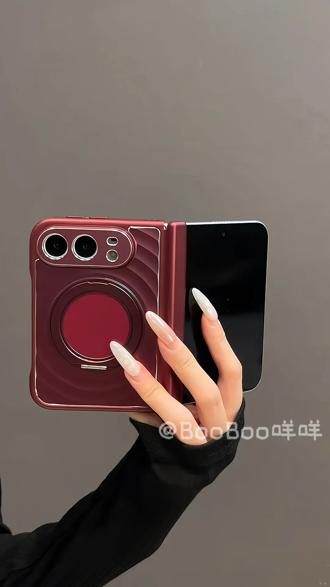 iPhone Duo🍷深酒红波漾支点壳