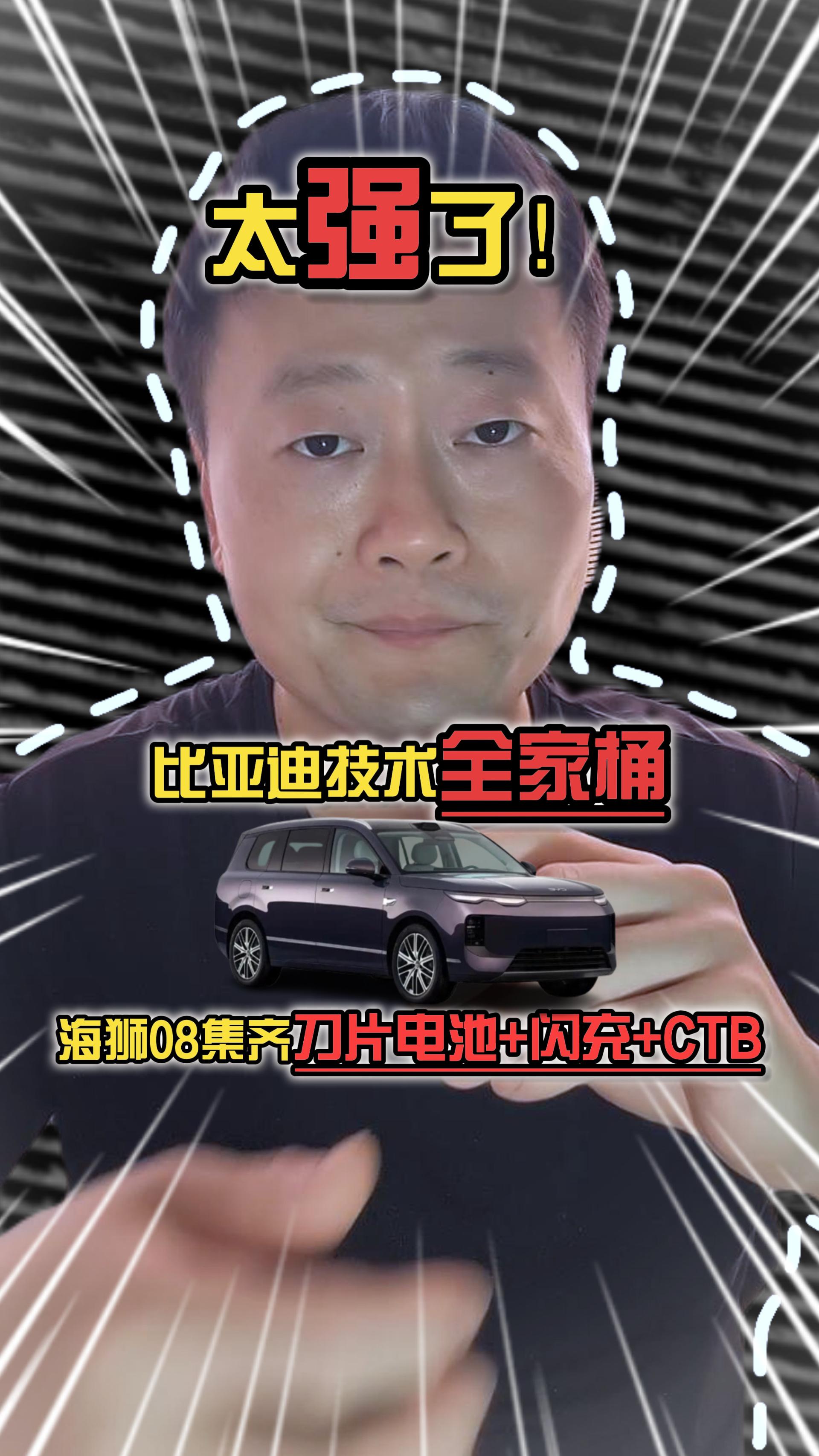 比亚迪技术全家桶，海狮08集齐刀片电池+闪充+CTB，太强了