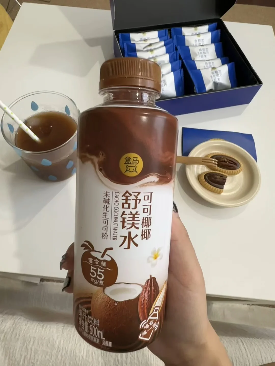 盒马新品！！！可可椰椰舒镁水喝了吗。。。