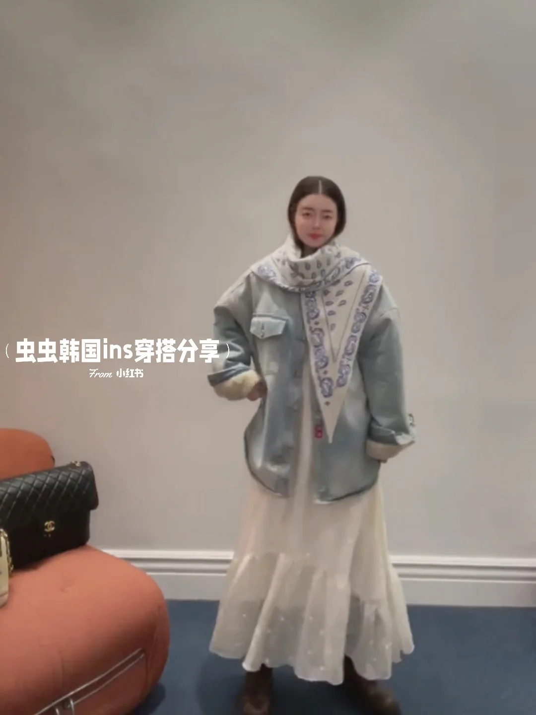 这个外套我真是爱了又爱啊🇰🇷人气款围巾