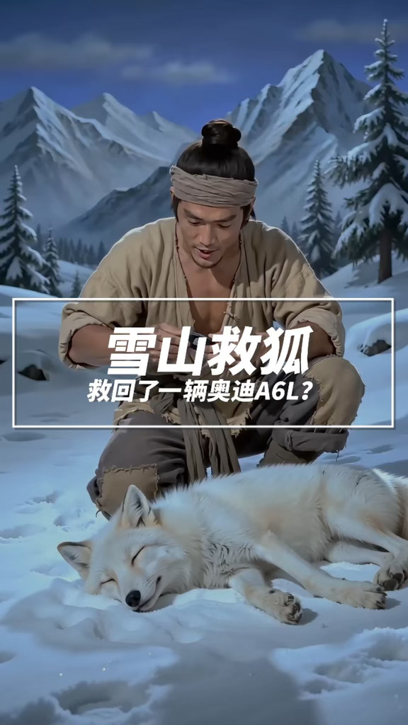 雪山救狐救回了一辆奥迪A6L？