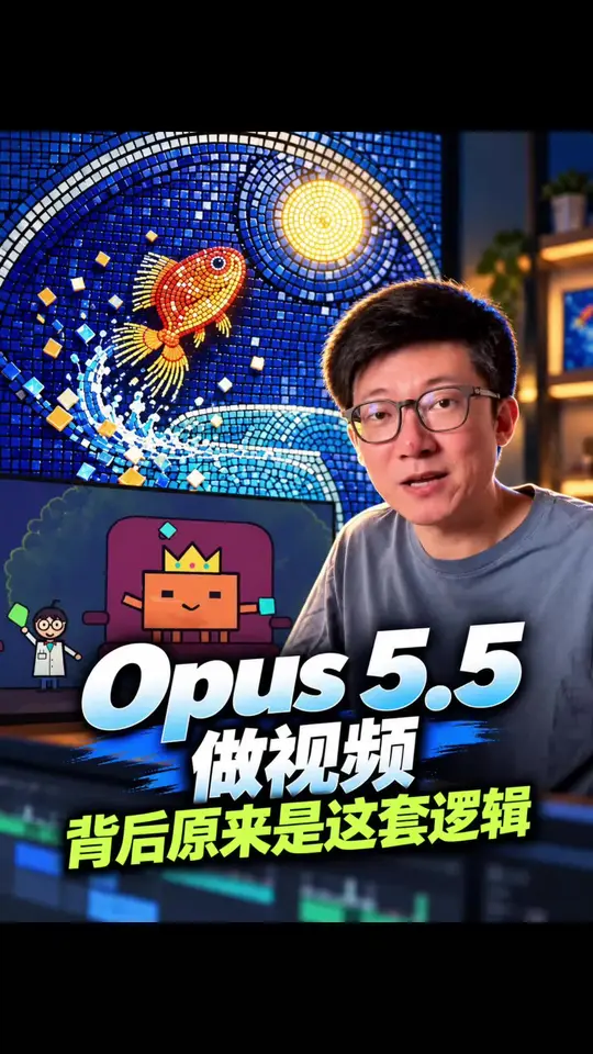 Opus 5.5 视频背后的逻辑 Opus 5.5 做的视频最近刷屏了，但它本身输出不了视频，每一帧