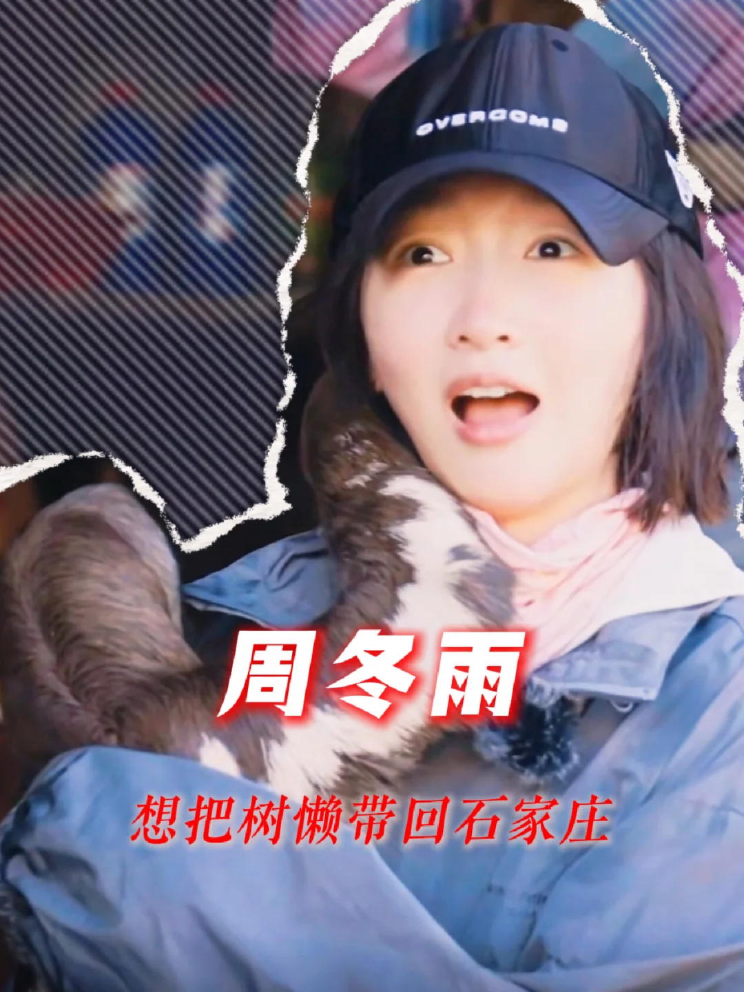周冬雨想把树懒带回石家庄