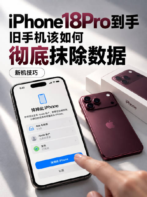 iPhone18Pro到手以后，旧iPhone准备卖二手、折抵换购或者送给家里人，怎么才能彻底清除个