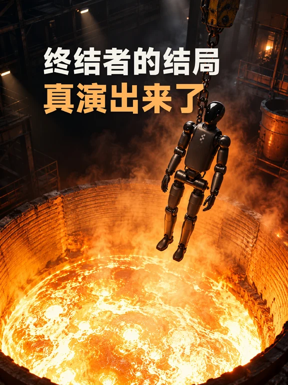 施瓦辛格参与，真机器人跳进钢水谢幕
