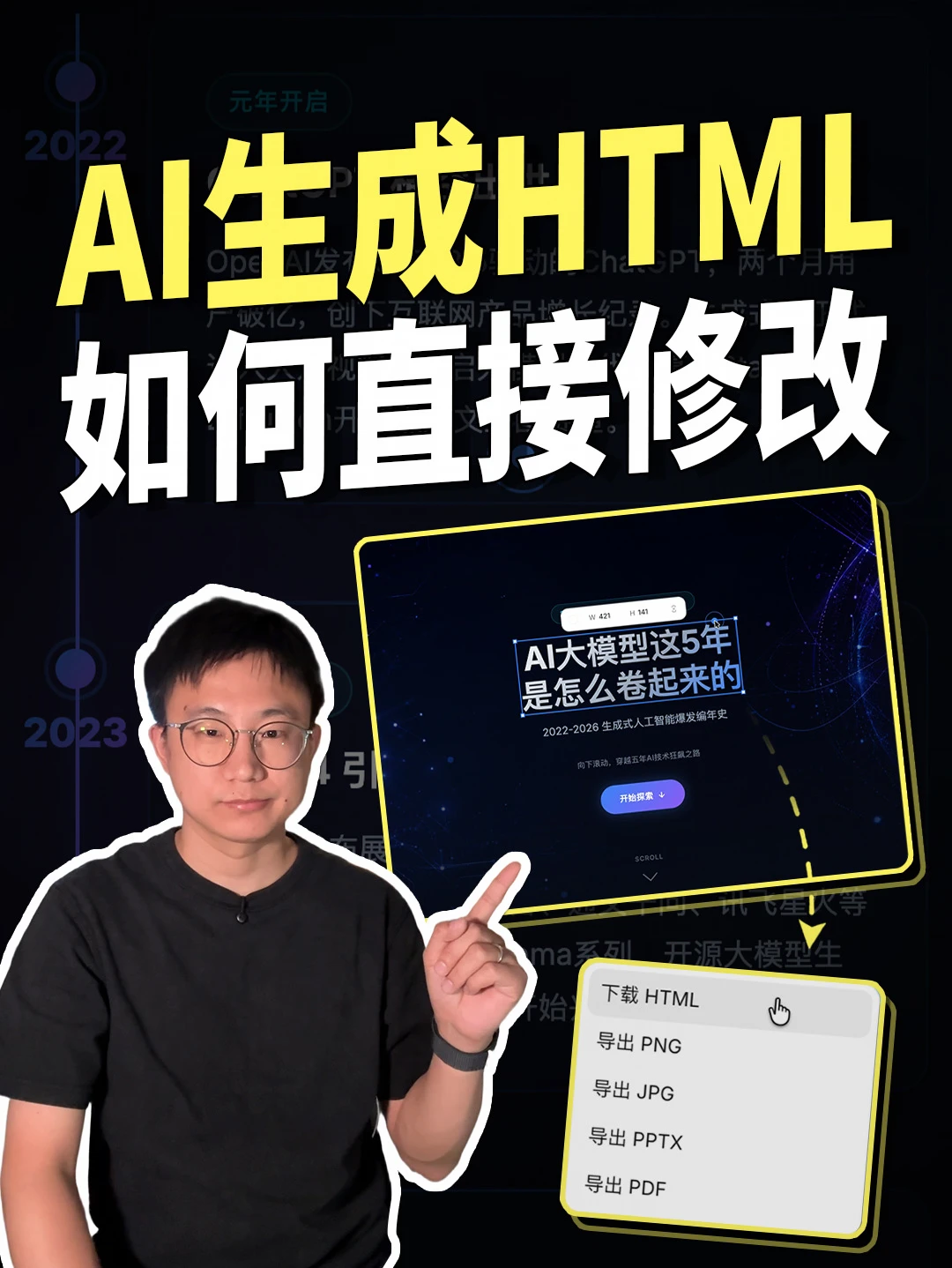 AI生成的HTML，能像PPT一样直接修改了