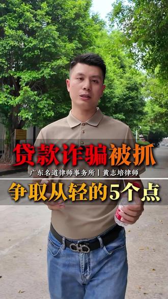 贷款诈骗被抓，争取从轻的5个点！