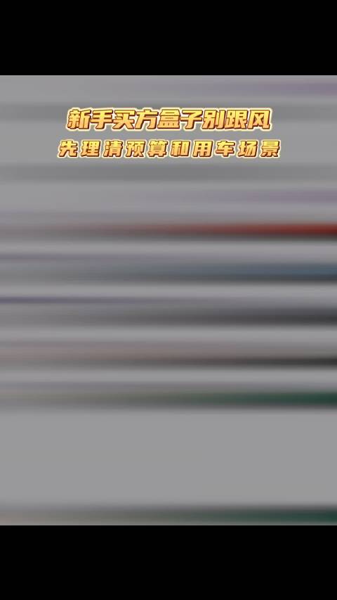 新手买方盒子切忌跟风，预算一定要提前规划	#捷途旅行者7##方程豹钛7##传祺越7##银河战舰700