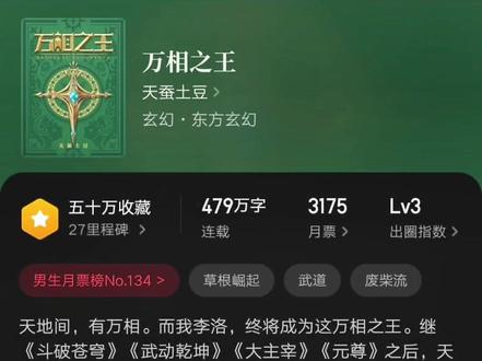 四年零七个月，万相之王 完结！