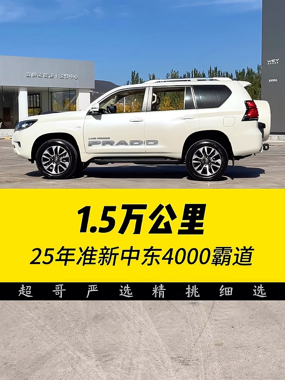 25 年中东霸道 4000｜15000km 全车原漆｜国 VI｜19 轮加重后桥｜150L 双油箱 