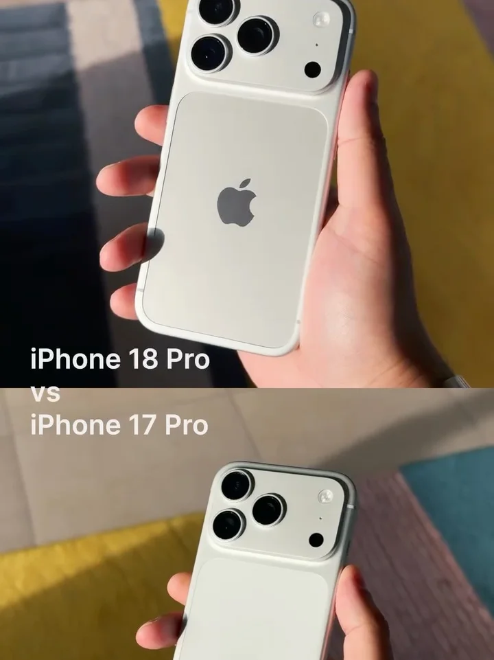 iPhone 18 Pro银色 vs iPhone 17 Pro 银色#