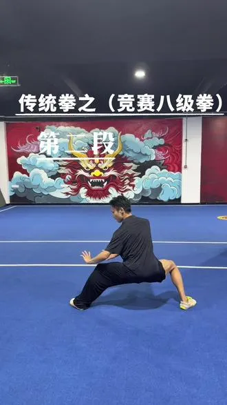 竞赛八级拳（慢动作二段）  套路教学视频