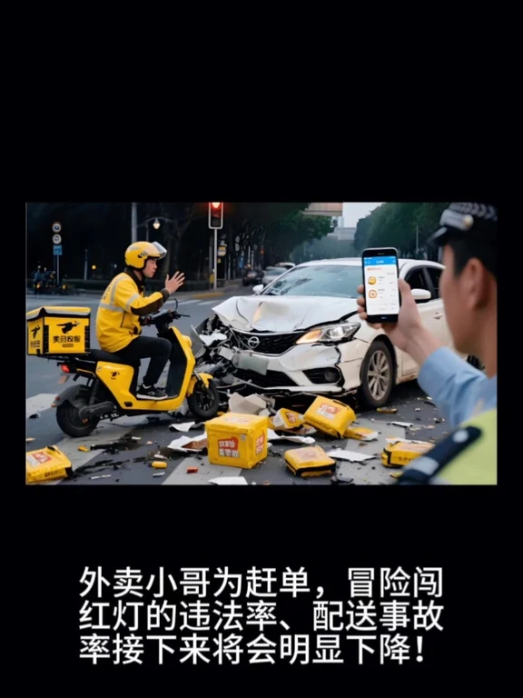 美团宣布 “红灯停表” #外卖小哥  #外卖骑手交通事故  #外卖骑手安全  #骑手日常