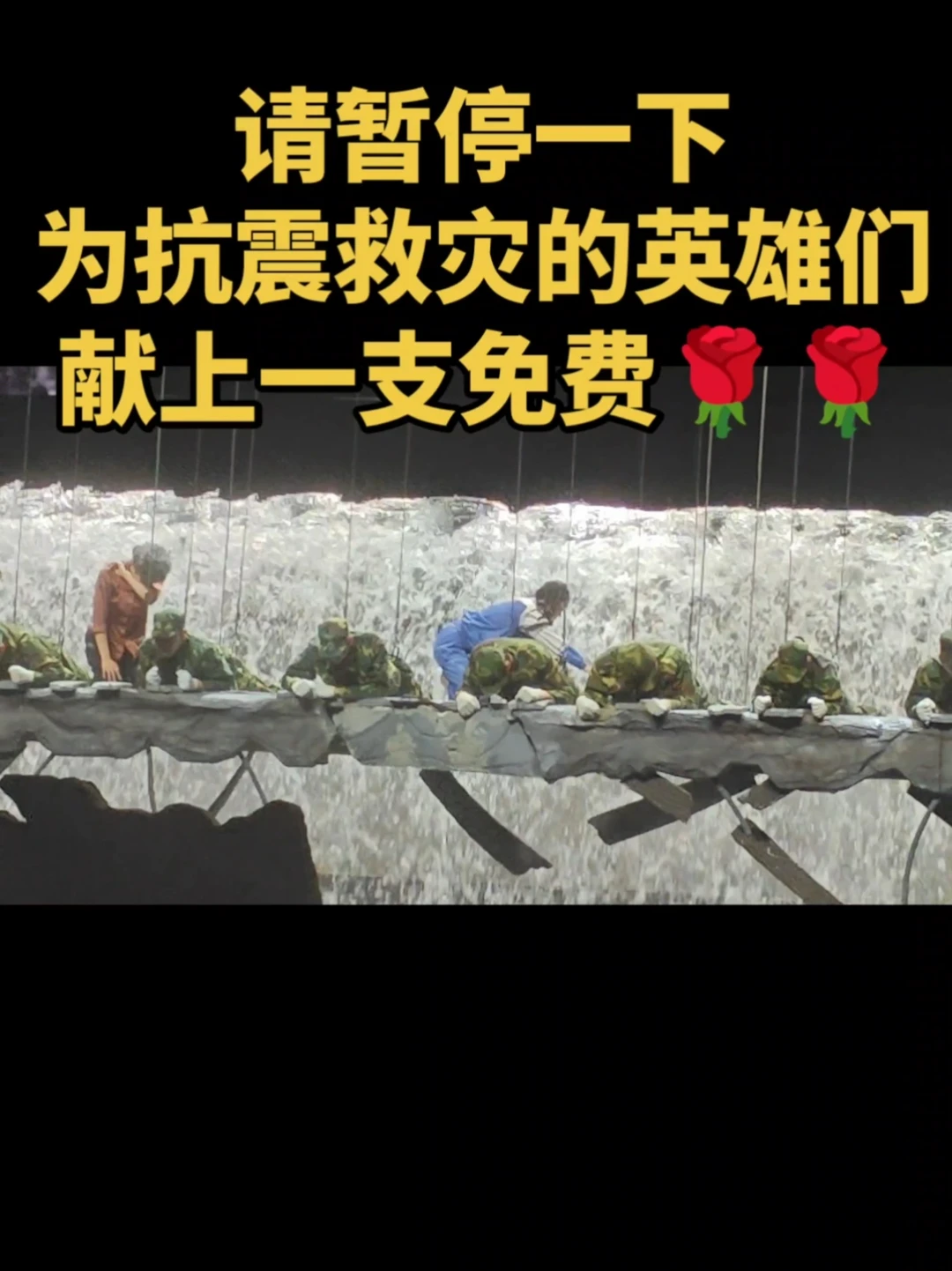 为抗震救灾的英雄们献上一束花🌸