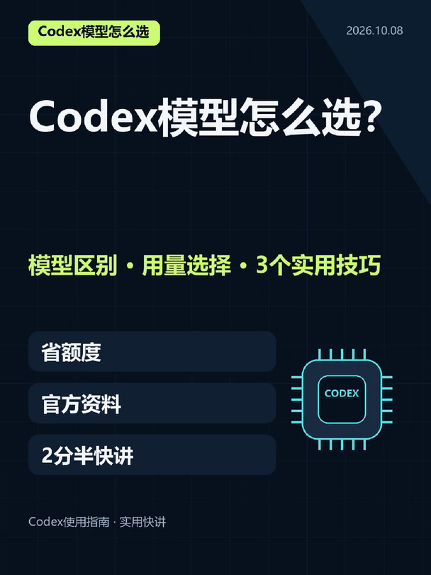 Codex模型怎么选？省额度指南