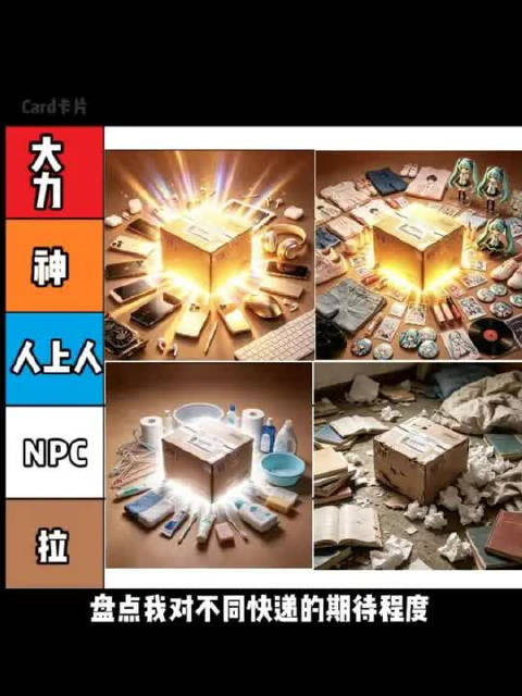 盘点我对不同快递的期待程度，没有平等对待的义务 #搞笑# ​
