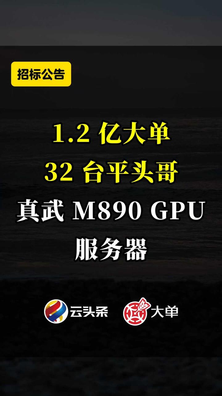 1.2 亿大单、32 台平头哥真武 M890 GPU 服务器