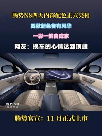 腾势N8四大内饰配色正式亮相