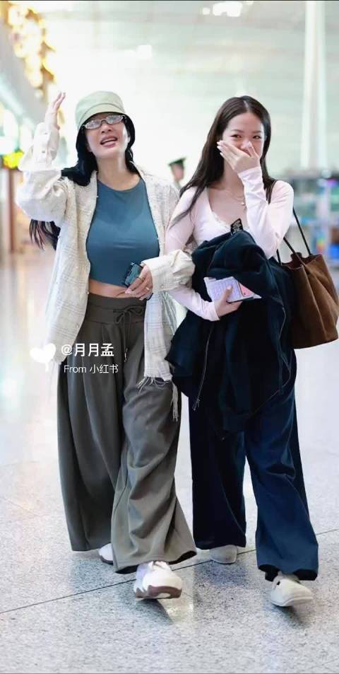 钟丽缇送二女儿jaden出国读书，机场拥抱吻别 #钟丽缇送二女儿jaden出国读书##钟丽缇jade