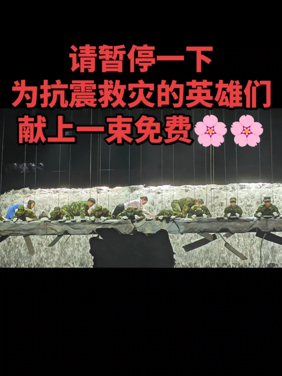为抗震救灾的英雄们献上一束花🌸🌸