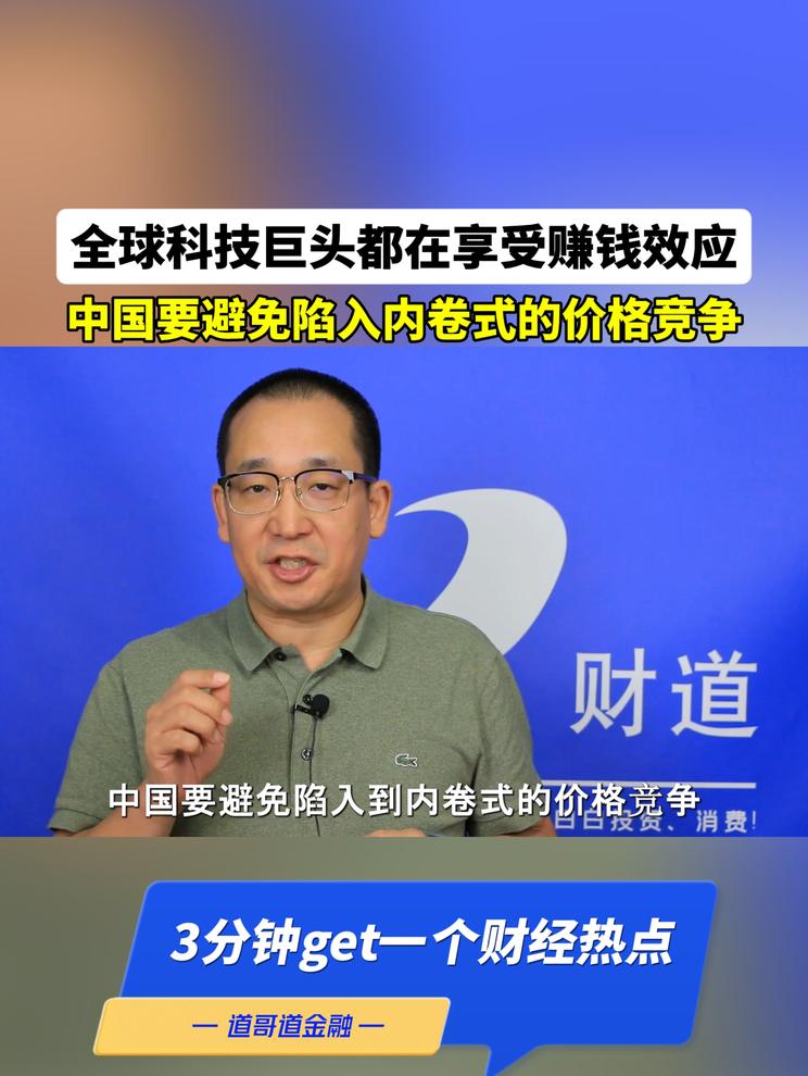 全球科技巨头都在享受赚钱效应，中国要避免陷入内卷式的价格竞争