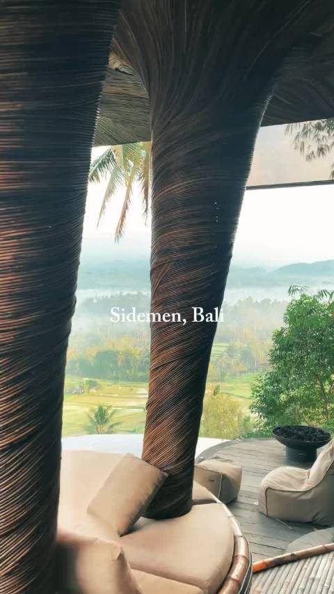 巴厘岛Sidemen区域的乡野山景  ​​​