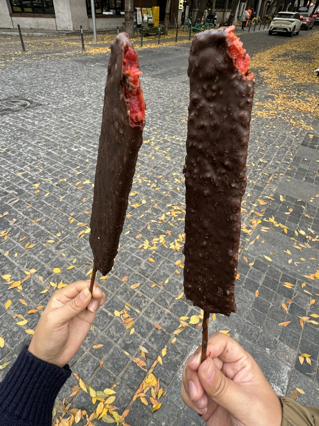 说你会请我吃巧克力糖葫芦……