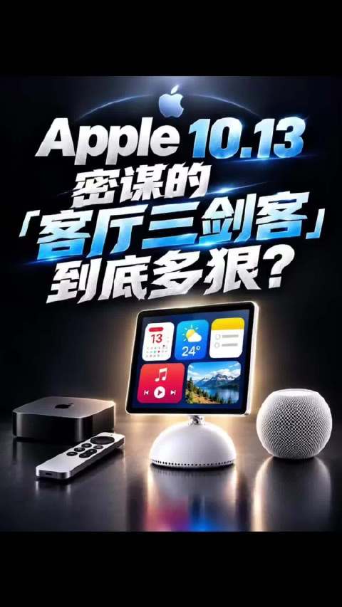 苹果也开始布局智能家居了 📺 第四代 Apple TV 4K 🔊 HomePod mini 2 👁️