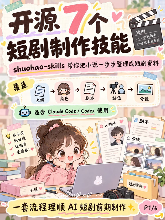 开源7个短剧制作技能