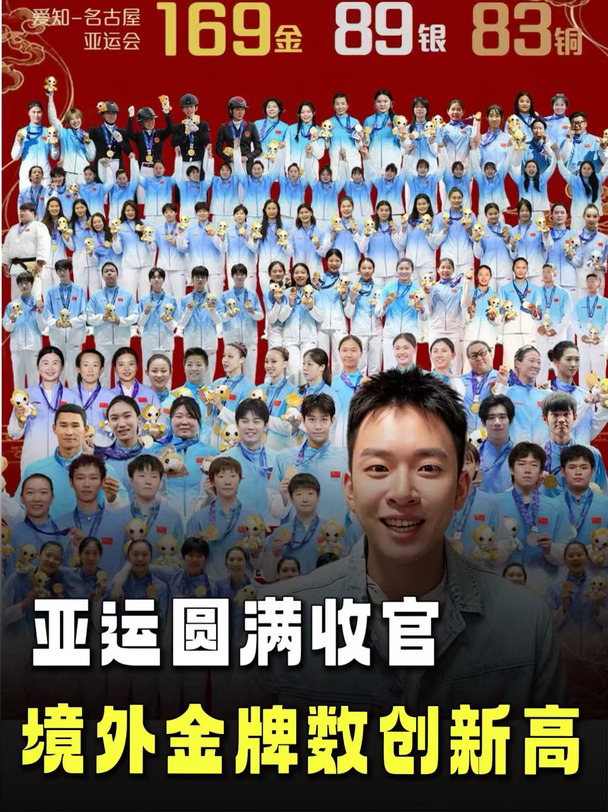 连续12届金牌榜第一🏅中国亚运交出超燃答卷