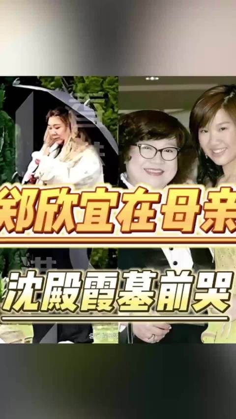 郑欣宜  在母亲沈殿霞墓前悲痛泪流不止，在母亲墓前她依旧是那个小女孩。 ​