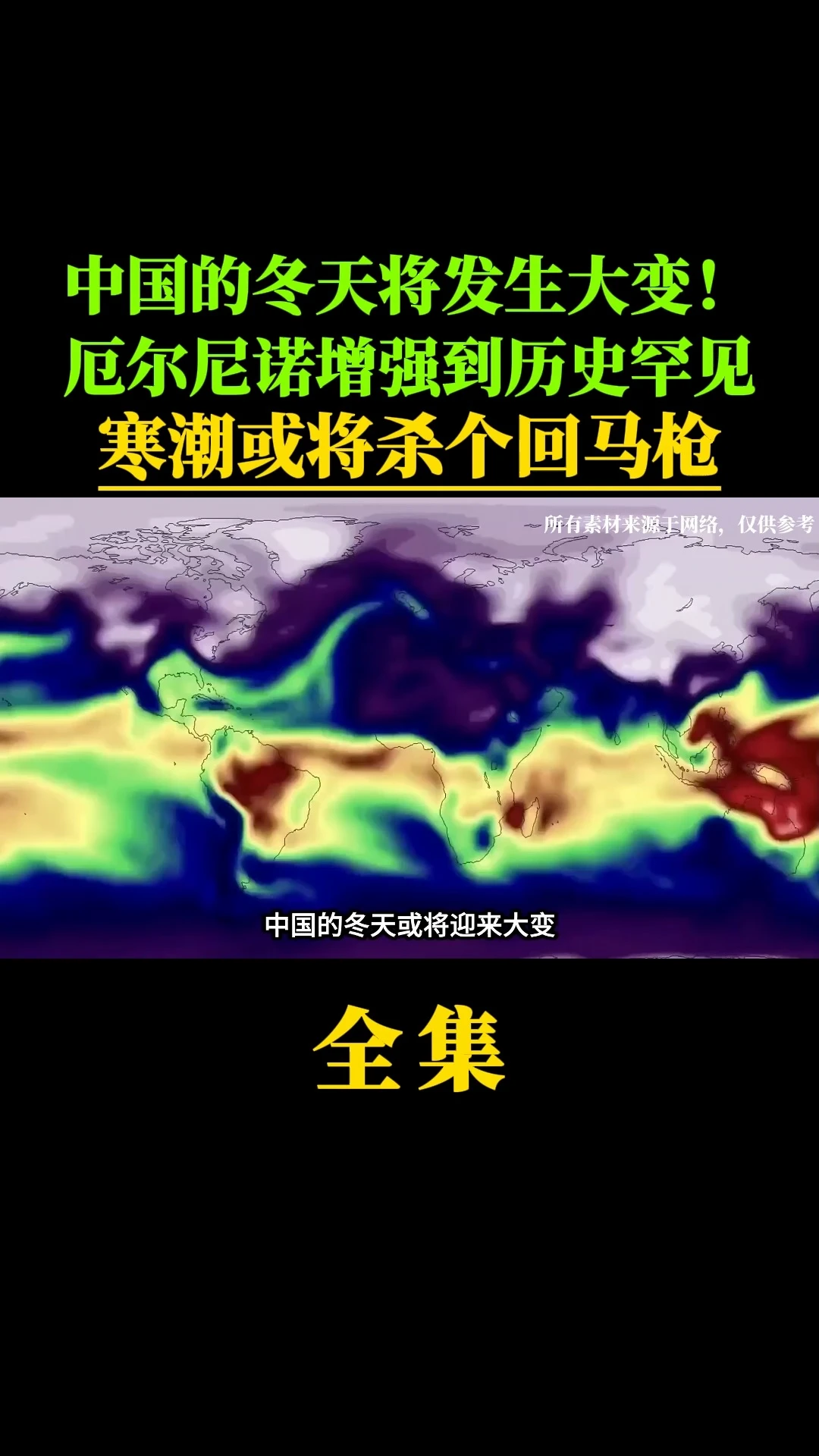中国的冬天将发生大变！厄尔尼诺增强到历史罕见，寒潮或将杀个回马枪