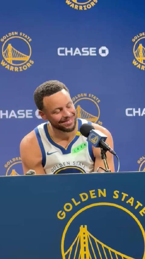 #金州勇士[超话]##NBA新赛季为主队爆灯#斯蒂芬·库里在被问及人们不看好勇士进入季后赛时的反应，