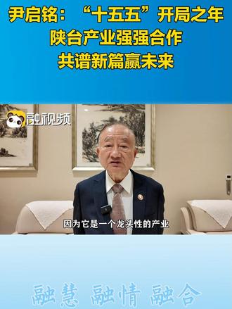 尹启铭：“十五五”开局之年，陕台产业强强合作，共谱新篇赢未来#融融观陕