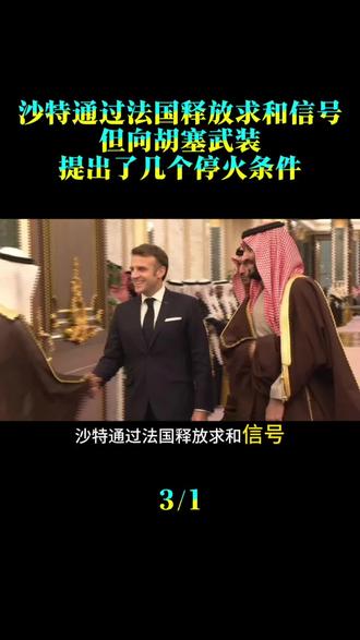 沙特通过法国释放求和信号，但向胡塞武装提出了几个停火条件