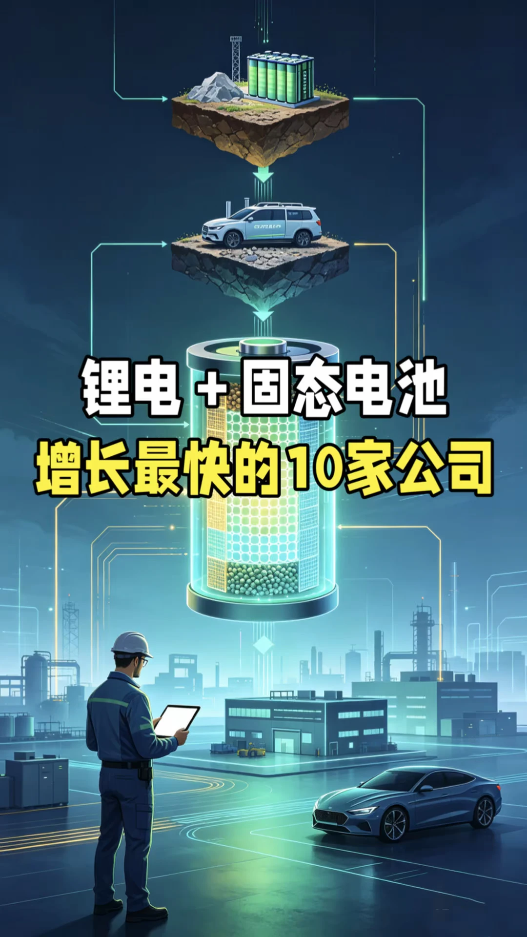 锂电+固态电池，增长最快的10家公司❗❗❗