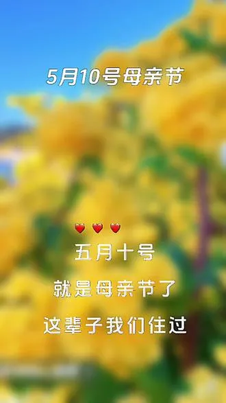 祝所有的母亲节日快乐！