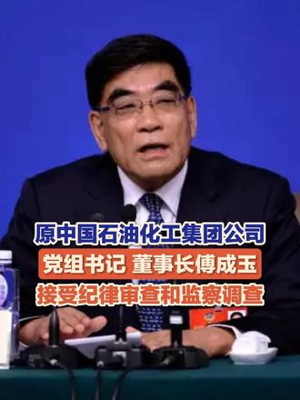 10月31日，据中央纪委国家监委网站消息，原中国石油化工集团公司党组书记、董事长傅成玉涉嫌严重违纪违
