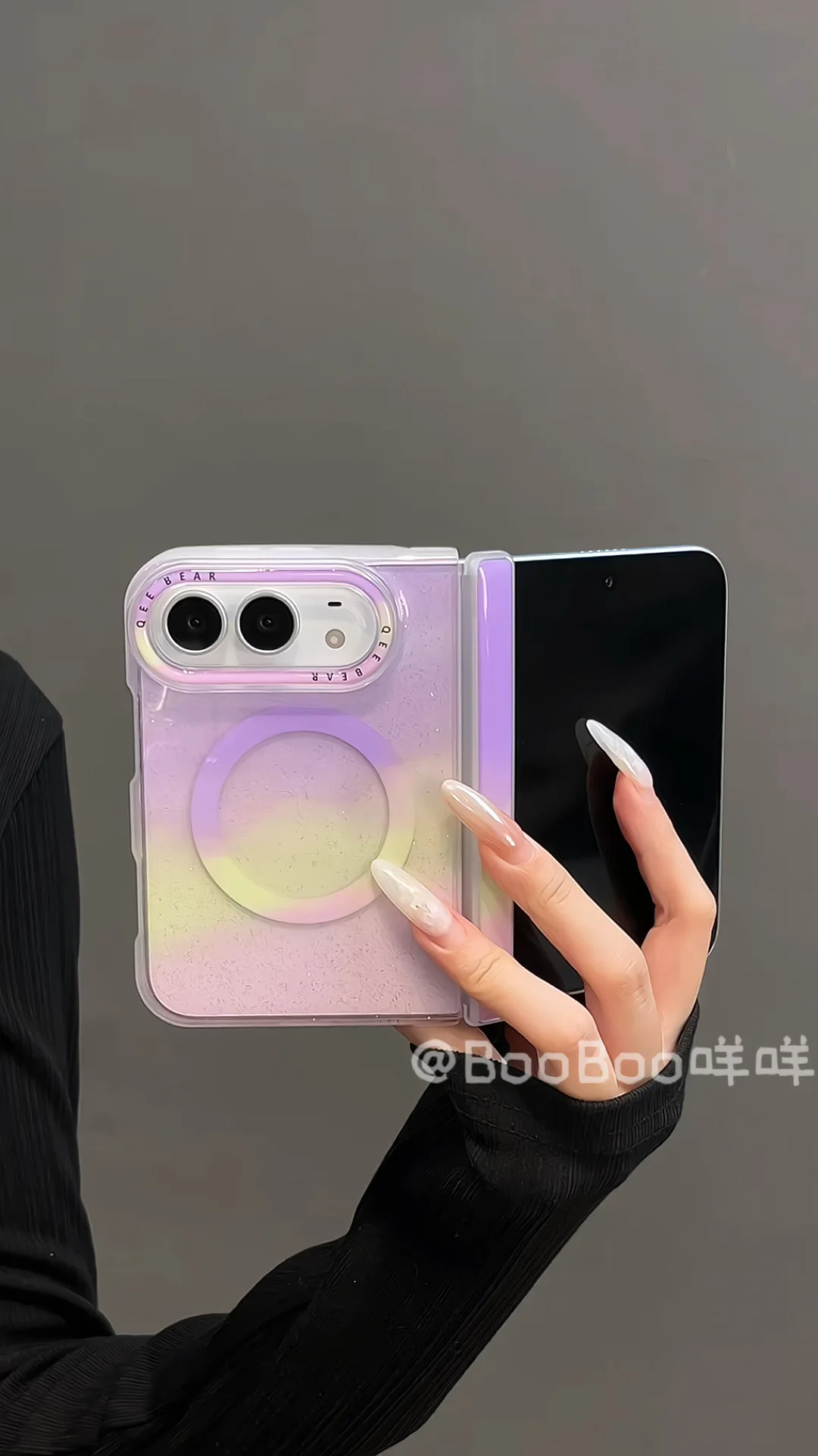 iPhone Duo💜💖粉紫晕染闪粉～温柔仙气