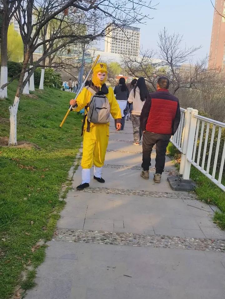 孙悟空在公园里散步👟🌳