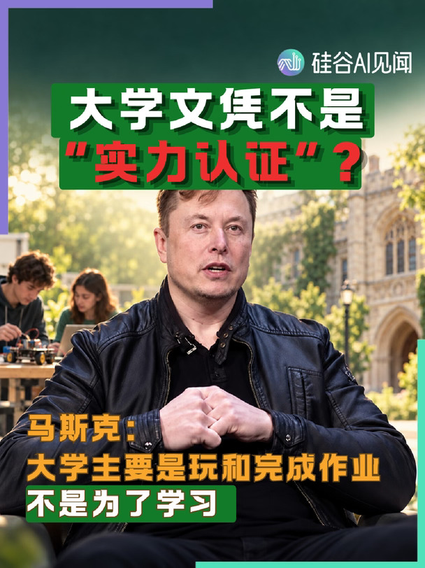 马斯克：大学文凭证明不了你有多强！