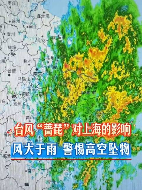#台风蔷琵逼近上海# 今年第30号台风蔷琵持续北上，虽然中心不会登陆上海，但庞大外围环流叠加冷空气，