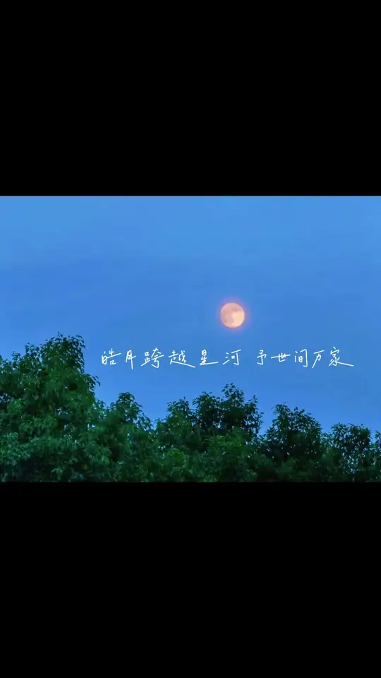 月满 杯满  爱也满 借十五的月亮  照的生活闪闪发光
