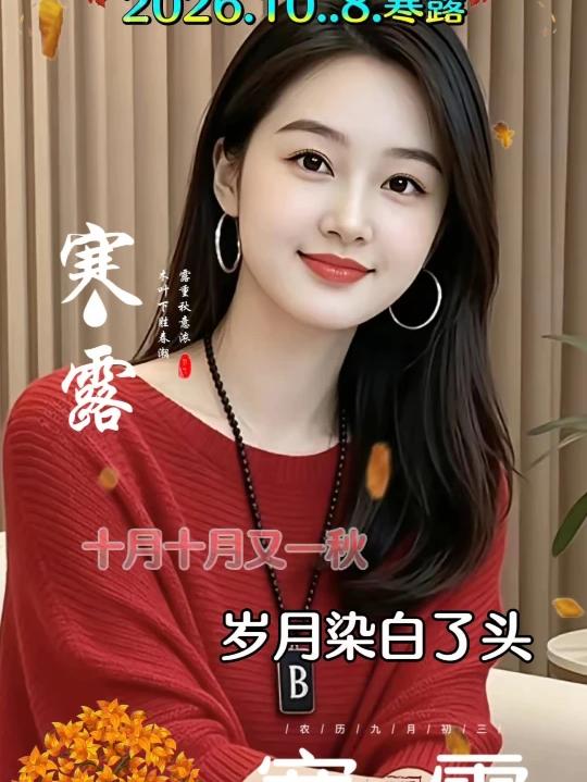 《寒露节气》，感受十月秋意，岁月染白了头。
