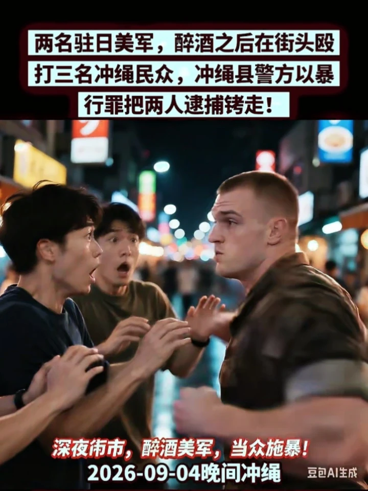 两名驻日美军殴打民众被逮捕！
