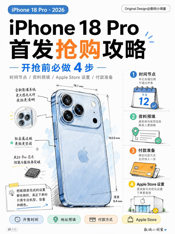 iPhone18Pro首发怎么抢❓这4步提前设置好
