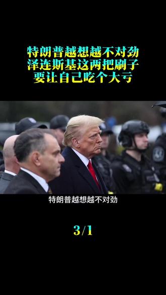 特朗普越想越不对劲：泽连斯基这两把“刷子”，要让自己吃个大亏