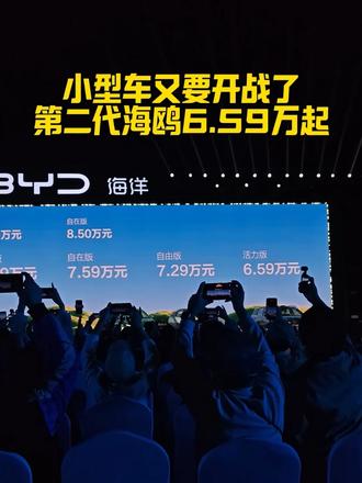 小型车又要开战了，第二代海鸥6.59万元起