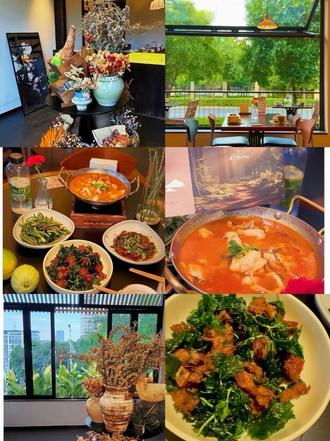 又是品尝美食的一天，今天吃云南菜✨ 📸 拍照体验 他们家拍照特别出片，一楼和二楼的大窗户外都满是绿植
